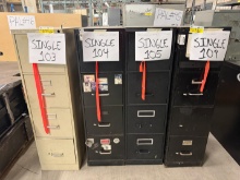 (4) 4-Drawer Filing Cabinets