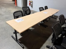 (2) 6'x30" Work Tables & 4 Chairs