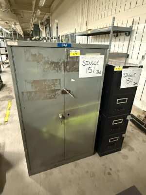 3'x5' Metal Cabinet & 4-Drawer Filing Cabinet
