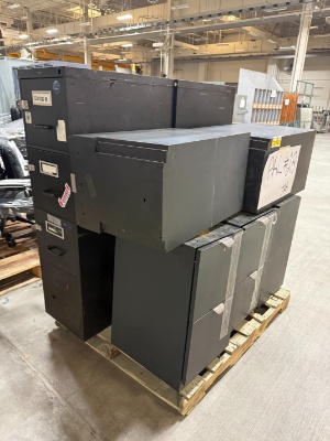 2 Upright File Cabinets & 5 Desk Style Cabinets