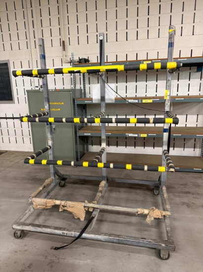 5' Rolling Metal Material Rack