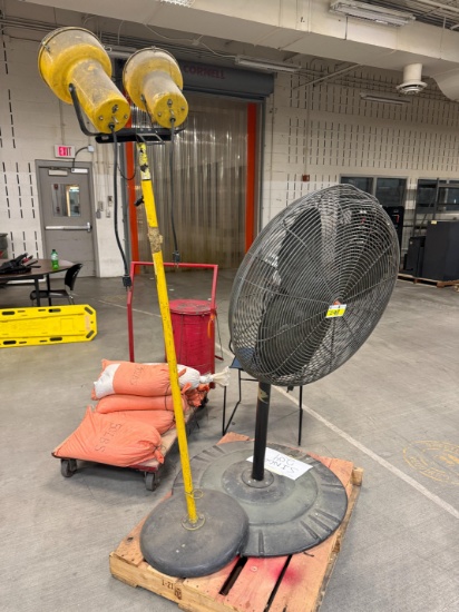 Dayton Pedestal Fan & Work Light