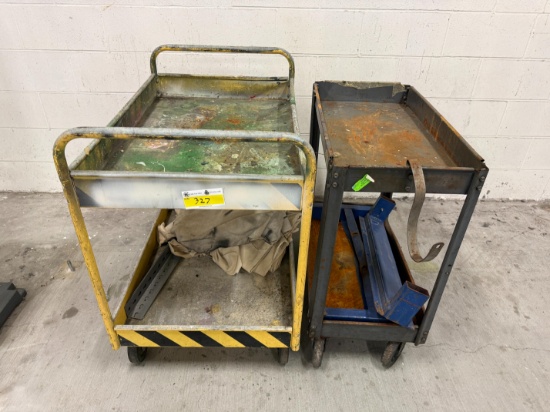 2 rolling shop carts