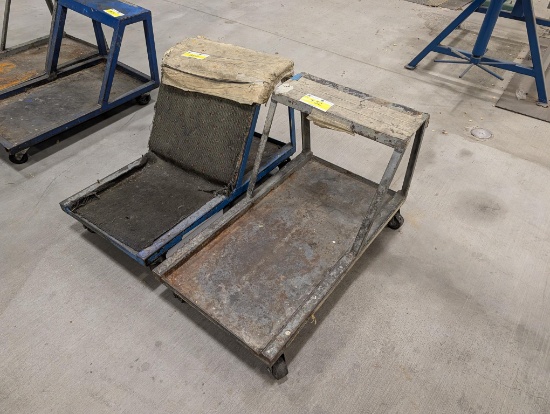 (2) Rolling Mechanics Creeper Seat W/ Tray