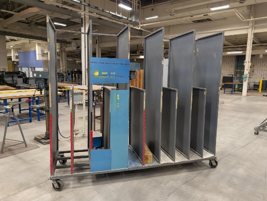 9'W Rolling Material Rack