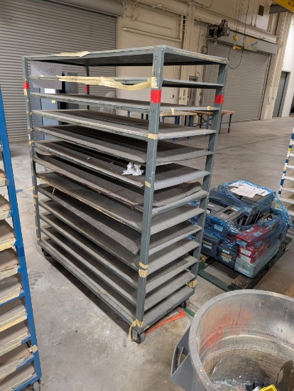 5'W Rolling Metal Shelving Unit