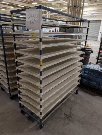 5'W Rolling Metal Shelving Unit