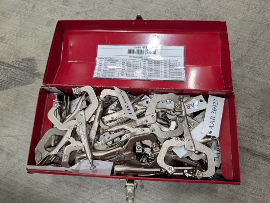 Tool Box W/ Vise Grip C-Clamps
