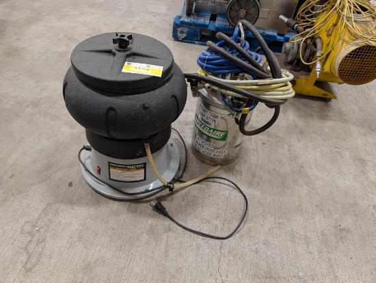 Vibratory Bowl, Paint Tank w/ Hoses