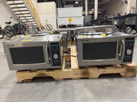 (2) Sharp 1000W/R-21LCFS Commercial Microwaves