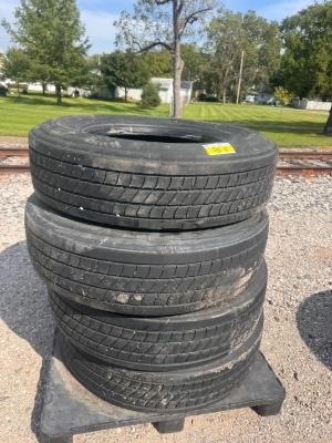 (4) 295/75R22.5 Tires