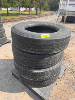 (4) 295/75R22.5 Tires
