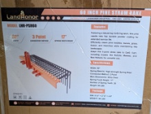 Land Honor 60" 3 Point Pine Straw Rake, New In Box