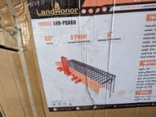 Land Honor 60" 3 Point Pine Straw Rake, New In Box