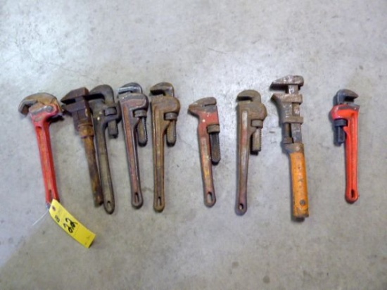 Pipe Wrenches, Asst.  (9 Each)