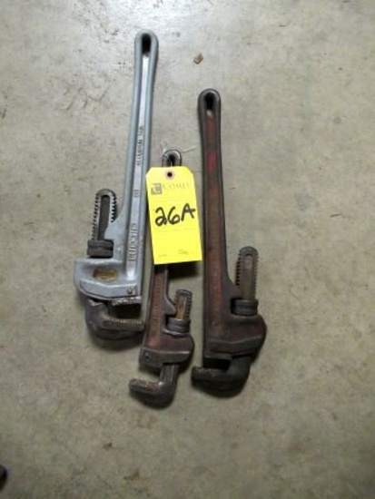 Pipe Wrenches, Asst.  (3 Each)