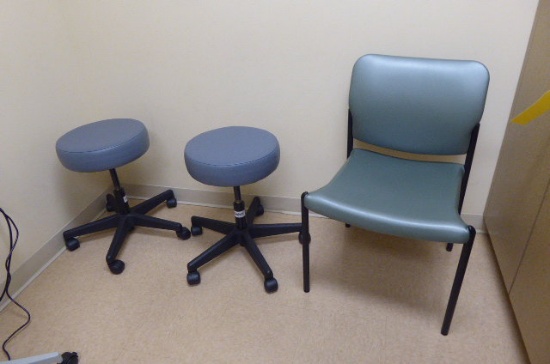 Contents of Room: Chair, Stool & Asst. Medical Supplies  (Lot)
