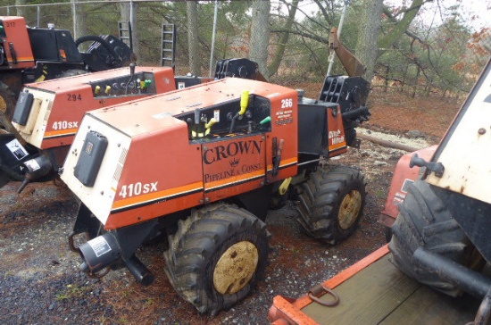 2009 Ditch Witch 410SX Trencher, 543 Hours