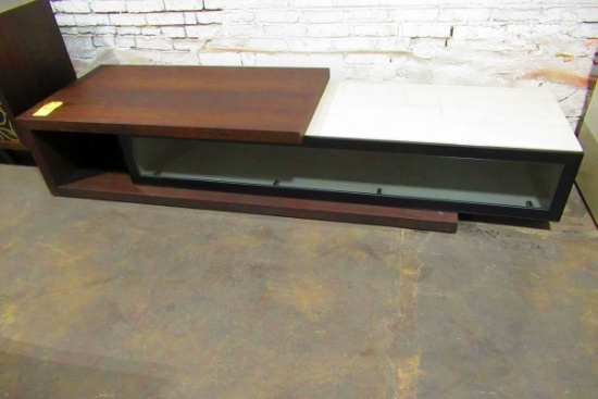 Pianca New People C Bench Composition/TV Stand w/Glass Flap Door