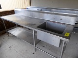 Stainless Steel Sink Prep Table