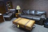 Couch, Chair & Ottoman, Leather