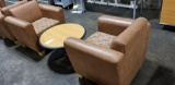 Upholstered Arm Chair & Coffee Table Set