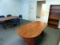 Laminate 6' Conference Tables (2) w/(5) Metal Frame Upholstered Seat/Back Arm Chairs, Etc.