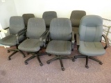 Upholstered Swivel Arm Chairs