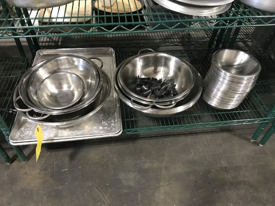 S.S. Bowls, Sheet Pans, Strainer, Etc.