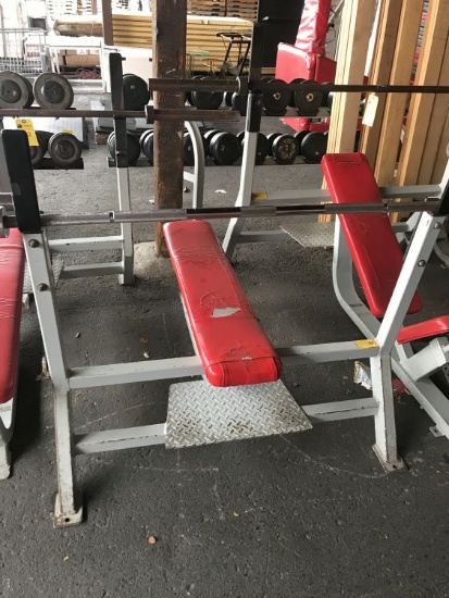 Streamline Decline Weight Lifting Benches w/Bars