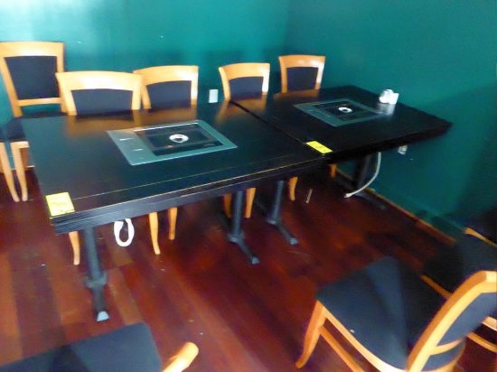 Wood Top Tables w/Electric Insert, Etc.