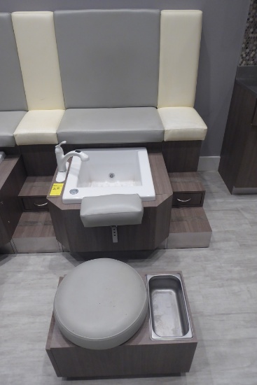 Pedicure Station w/Sanijet Foot Spa & Stool