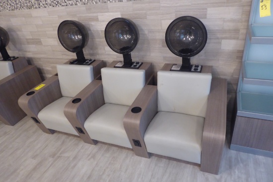 3-Seat Hair Drying Station w/Highland Liberty Hair Dryers