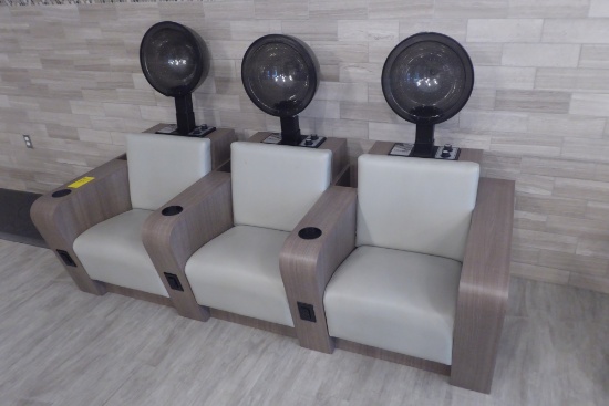 3-Seat Hair Drying Station w/Highland Liberty Hair Dryers