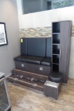 Shoe Shine Station w/Stool & Cabinet