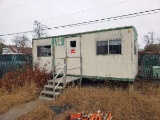 Office Trailer, 20' x 8' w/Contents: Desks, Bookshelves, Etc.