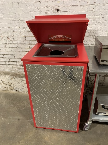 Wood Laminate Trash Can Enclosure w/Trash Can