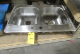 Double Bowl Stainless Steel Sink, 33