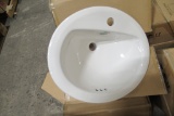 Oval Drop-In Lavatory Sinks, 20