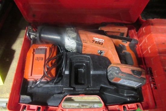 Hilti WSR18-A Cordless Reciprocating Saw w/Case, w/(2) Batteries & Charger