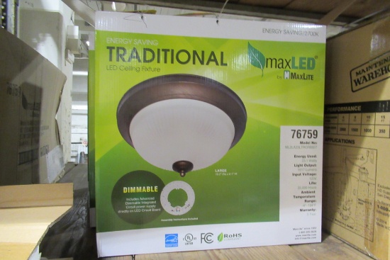 LED Ceiling Light Fixtures, 15"  (4 Each)