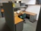 Partition Desk w/Chair & File Cabinet, Etc.  (Lot)