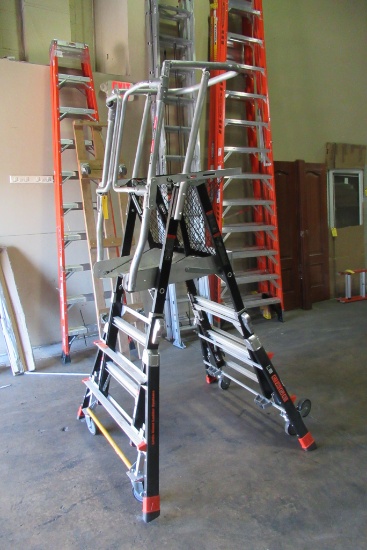 Little Giant Fiberglass Adjustable Ladder w/Safety Case, M# 18503-240