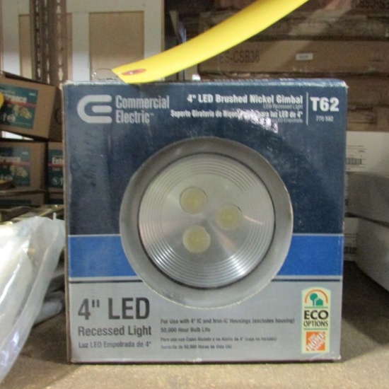 LED Recessed Lights, 4" (4 Each)