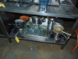 Pots & Pans & Stainless Steel Trays (Lot)