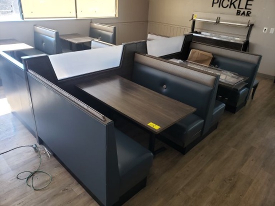 Dining Tables w/Booth Seats, 48" & 60"  (5 Sections)