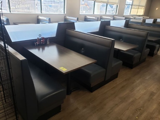 Dining Tables w/Booth Seats, 60"  (6 Sections)
