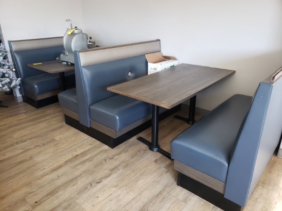 Dining Tables w/Booth Seats, 60"  (2 Sections)