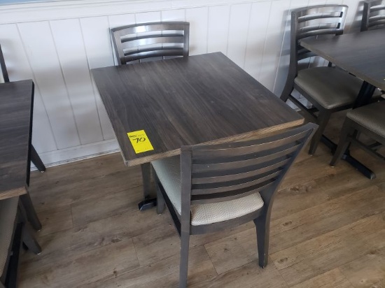Dining Table w/(2) Chairs, 30" x 30" (Set)