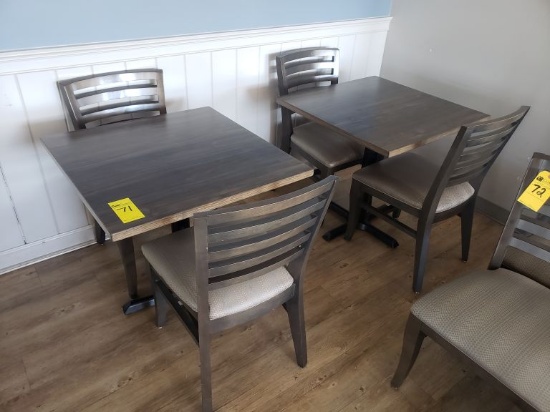 Dining Table w/(2) Chairs, 30" x 30" (2 Sets)